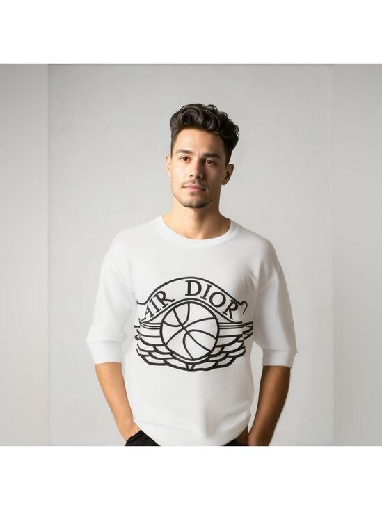 Dior Other - Men's Air Dior Jordan Wings White Sweatshirt Size L